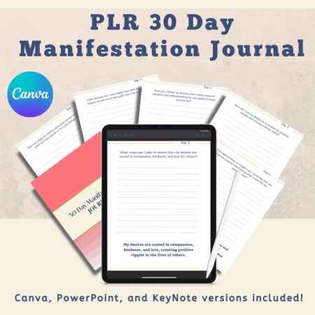 PLR 30 Day Manifestation Journal